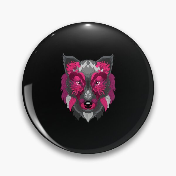 Item preview, Colorful wolf head, ethnic wolf, pink wolf head designed and sold by GreyStanzione1.