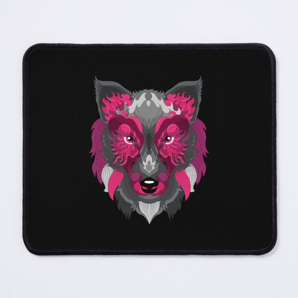 Item preview, Colorful wolf head, ethnic wolf, pink wolf head designed and sold by GreyStanzione1.