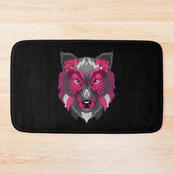 Item preview, Colorful wolf head, ethnic wolf, pink wolf head designed and sold by GreyStanzione1.