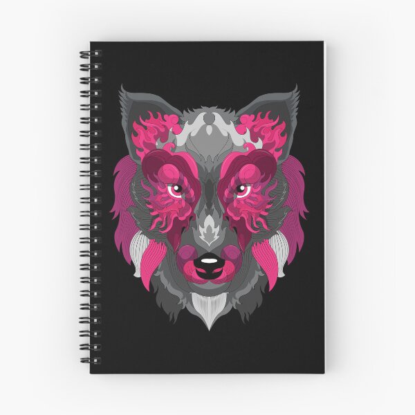 Item preview, Colorful wolf head, ethnic wolf, pink wolf head designed and sold by GreyStanzione1.