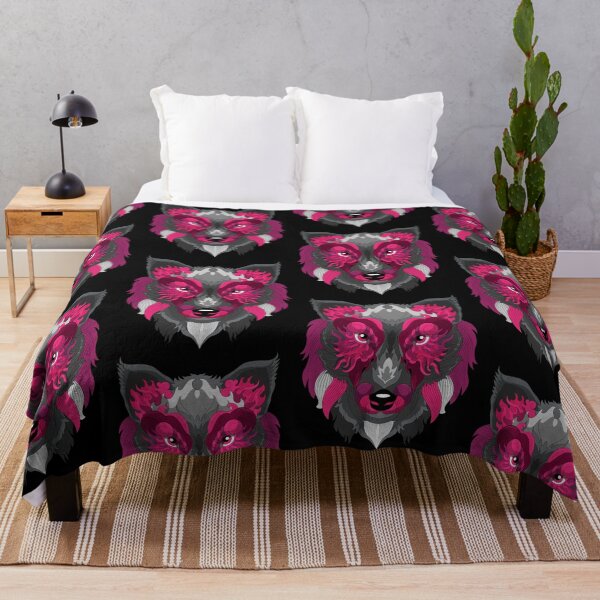 Item preview, Colorful wolf head, ethnic wolf, pink wolf head designed and sold by GreyStanzione1.