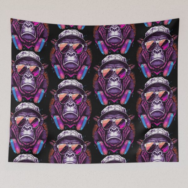Item preview, Monkey hiphop style, colorful monkey, monkey cartoon  designed and sold by GreyStanzione1.