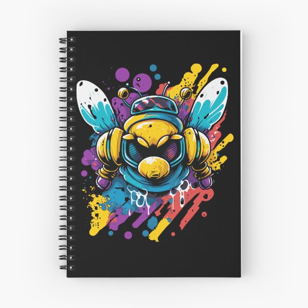 Item preview, Robot bee graffiti, colorful robot bee, watercolor robot bee designed and sold by GreyStanzione1.