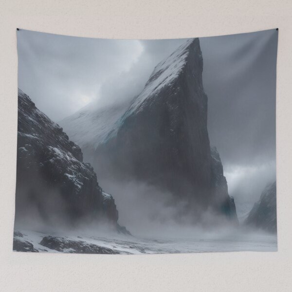 Item preview, Big mountain rocks  in ethereal fog ! designed and sold by UmagineArts.