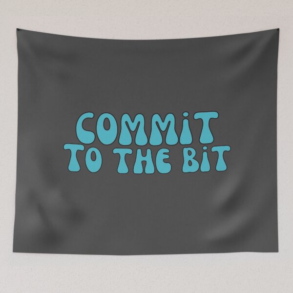 Item preview, Commit To The Bit in Teal designed and sold by Pink Ribbon.