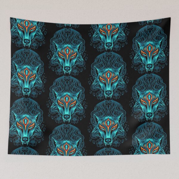 Item preview, fox kitsune, goblin fox, colorful fox head designed and sold by GreyStanzione1.