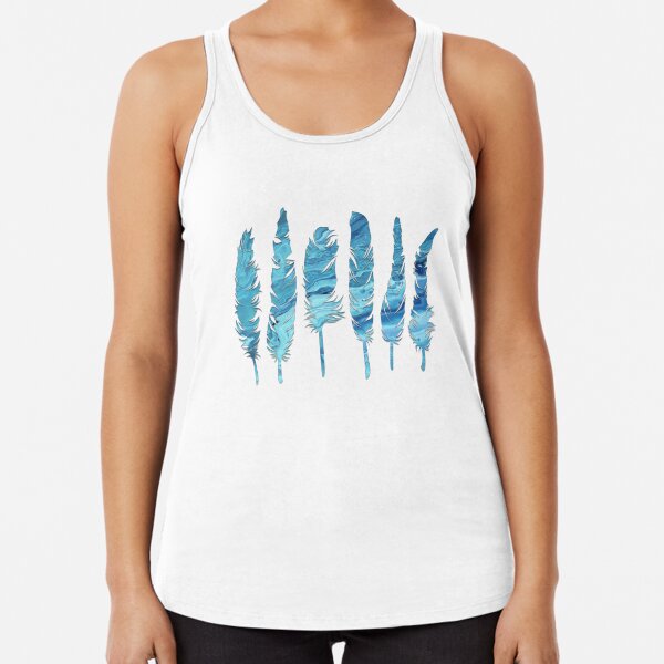Birds of a Feather: Teal Geode Racerback Tank Top