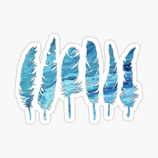 Birds of a Feather: Teal Geode Sticker
