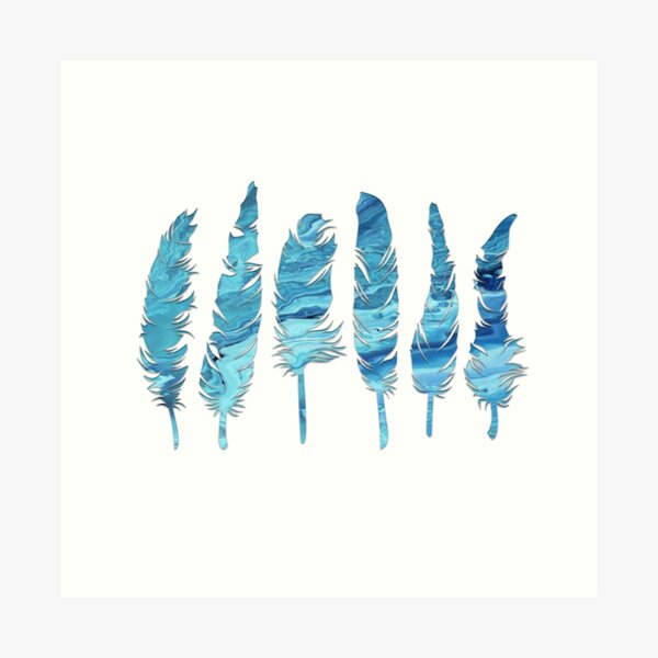 Birds of a Feather: Teal Geode Art Print
