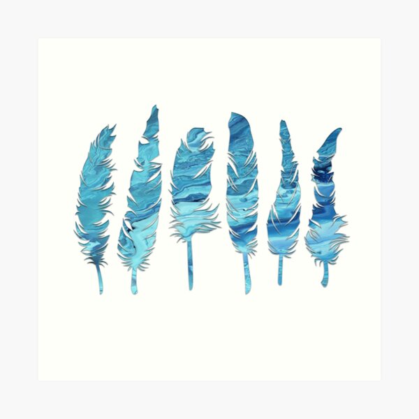Birds of a Feather: Teal Geode Art Print