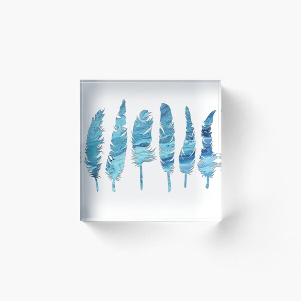 Birds of a Feather: Teal Geode Acrylic Block