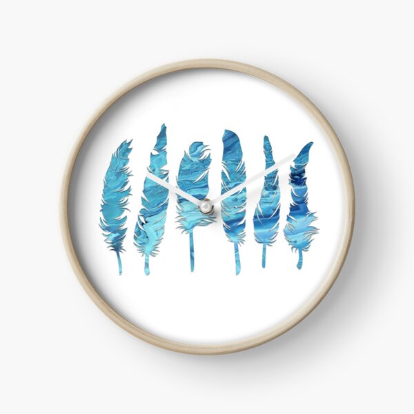 Birds of a Feather: Teal Geode Clock