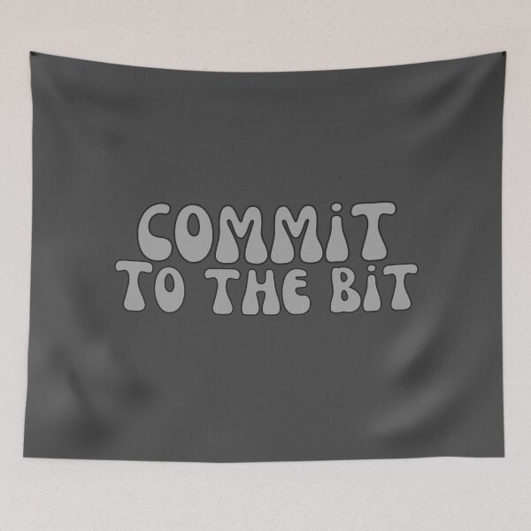 Item preview, Commit To The Bit in Gray designed and sold by Pink Ribbon.