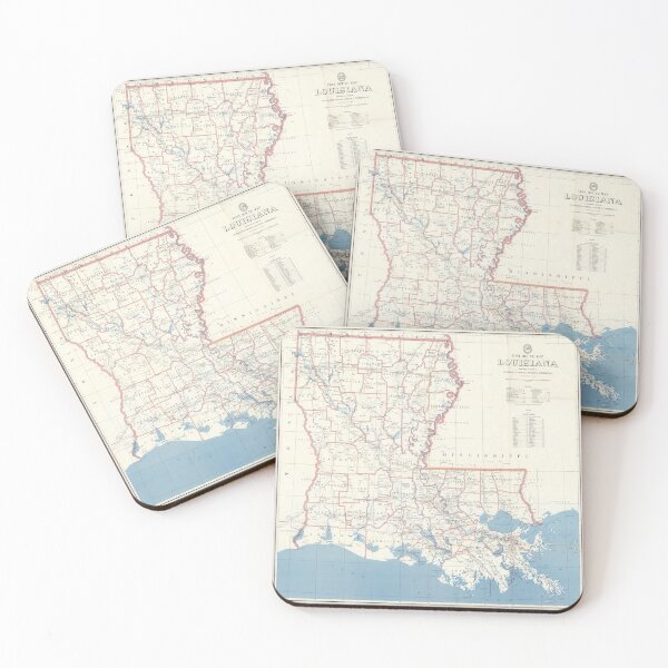 Item preview, Vintage Louisiana Postal Routes Map (1960) designed and sold by BravuraMedia.