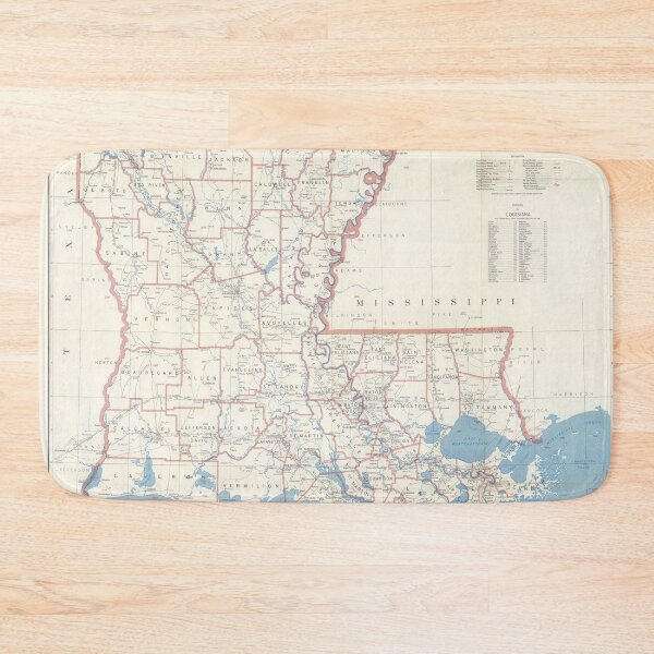 Item preview, Vintage Louisiana Postal Routes Map (1960) designed and sold by BravuraMedia.