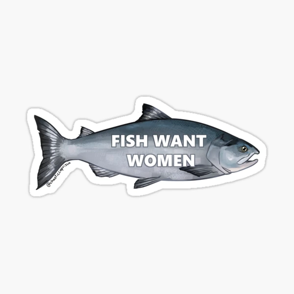 Only Fish Sticker for Sale by aclaggett