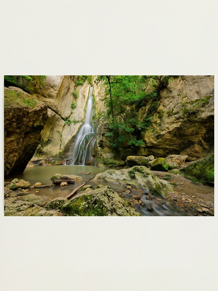 Thumbnail 1 of 3, Photographic Print, Barbennaz waterfall, another view designed and sold by patmo.