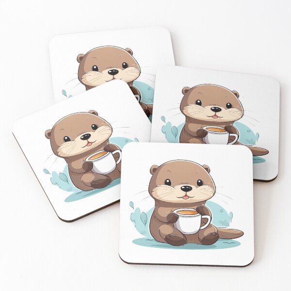 Item preview, Otter Sitting and Enjoying Cup of Coffee 2 designed and sold by eyestetix.