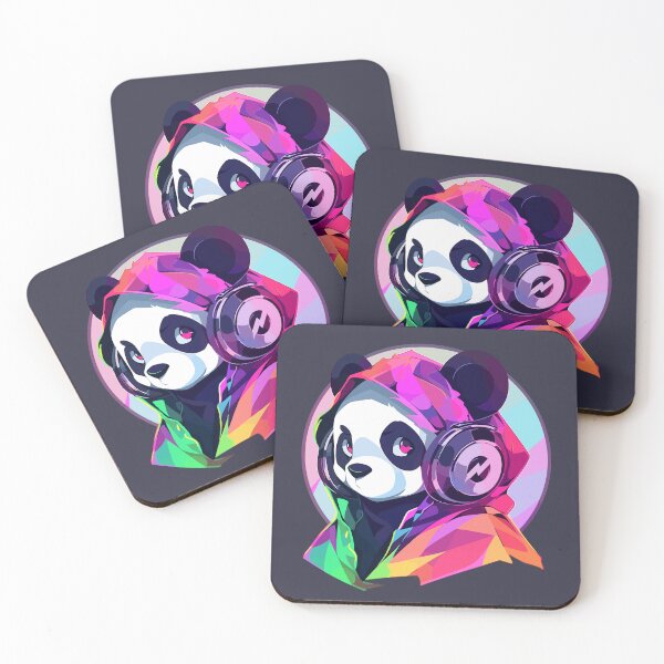 Item preview, Colorful Low Poly DJ Panda designed and sold by SweetClicks123.