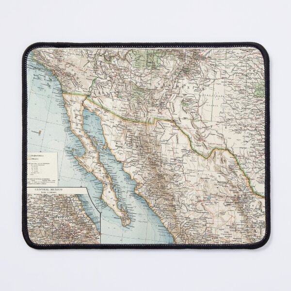 Item preview, Vintage Northern Mexico and Baja Map (1900) designed and sold by BravuraMedia.