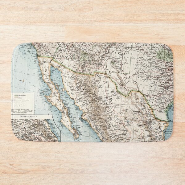 Item preview, Vintage Northern Mexico and Baja Map (1900) designed and sold by BravuraMedia.
