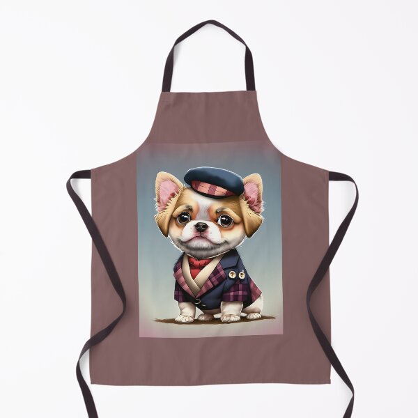 Item preview, Cute Anime Terrior British Dog in Plaid Suit designed and sold by ScarletGoldenOx.