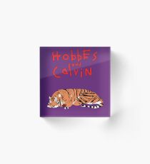 Hobbes and Calvin logo Acrylic Block