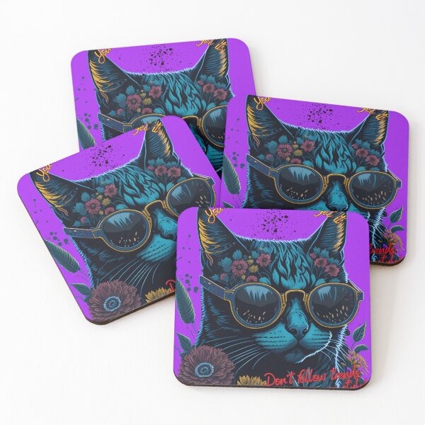 Item preview, Kitten With Fashionable Dark Glasses designed and sold by Omarupattern51.