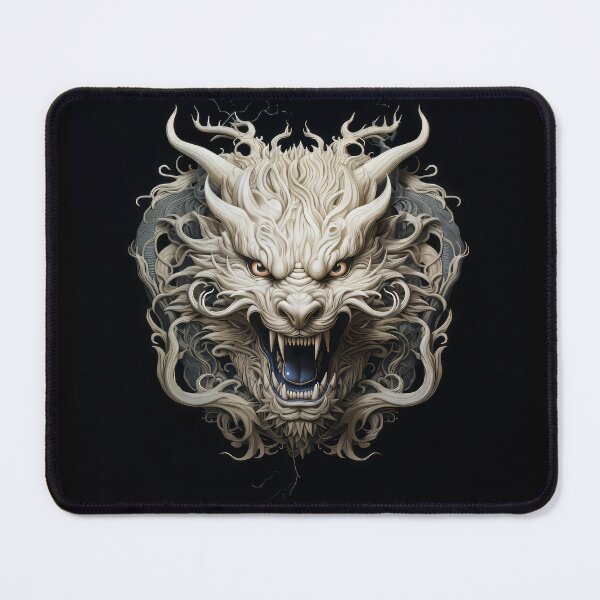 Item preview,  Majestic White Dragon Head Sculpture - Unleash the Power and Presence of Mythical Creatures! designed and sold by Ins-by-NP.