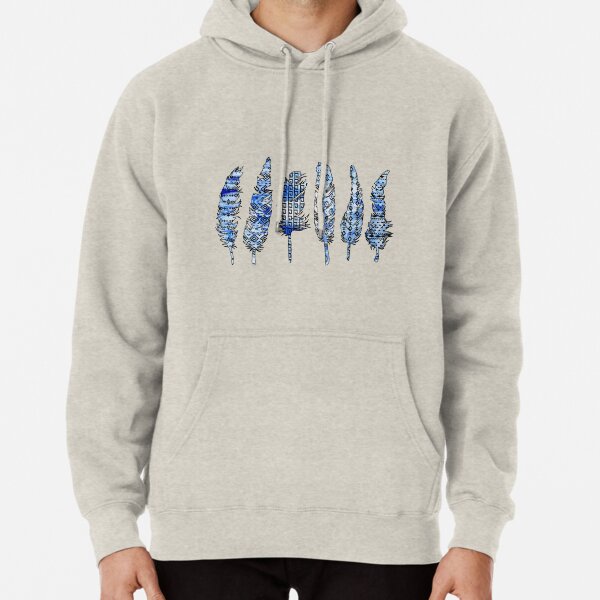 Birds of a Feather: Icy Blue Swirl Pullover Hoodie