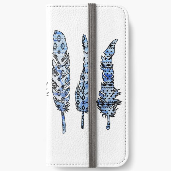 Birds of a Feather: Icy Blue Swirl iPhone Wallet