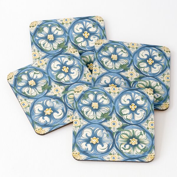 Item preview, Italian Majolica Tile 14 designed and sold by DigitalPatternx.