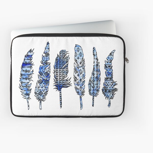 Birds of a Feather: Icy Blue Swirl Laptop Sleeve