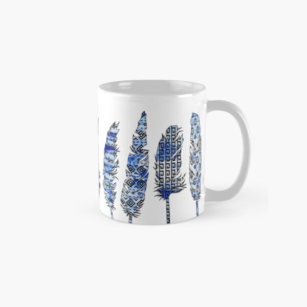 Birds of a Feather: Icy Blue Swirl Classic Mug