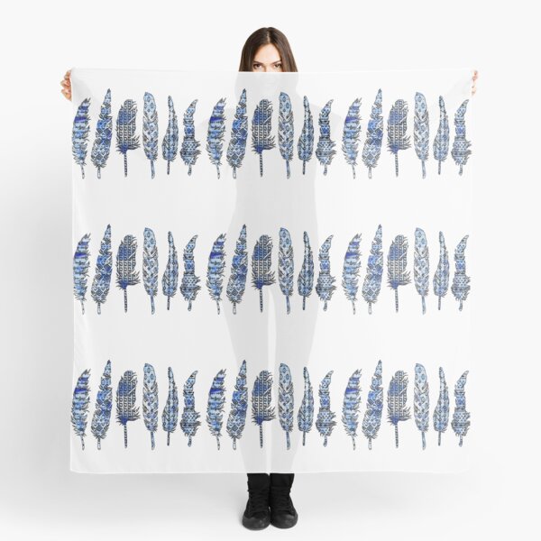 Birds of a Feather: Icy Blue Swirl Scarf