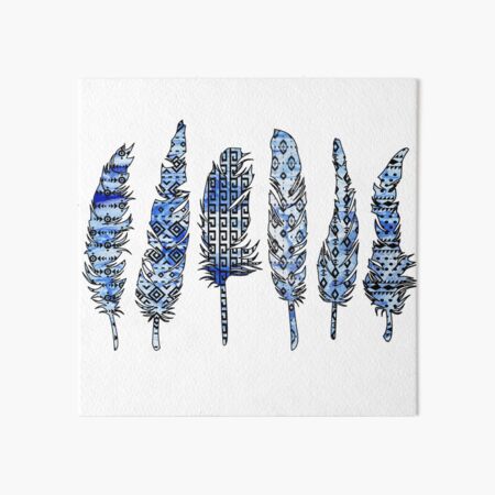 Birds of a Feather: Icy Blue Swirl Art Board Print