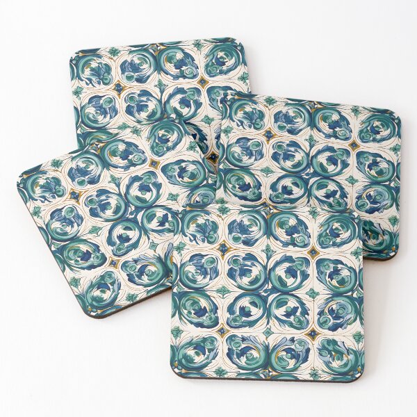 Item preview, Italian Majolica Tile 17 designed and sold by DigitalPatternx.
