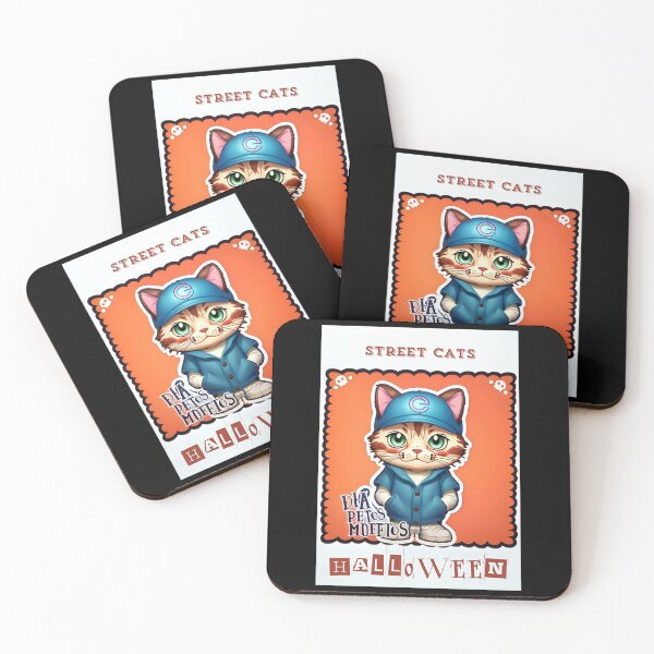 Item preview, Street cats on Halloween designed and sold by ManikRaja.