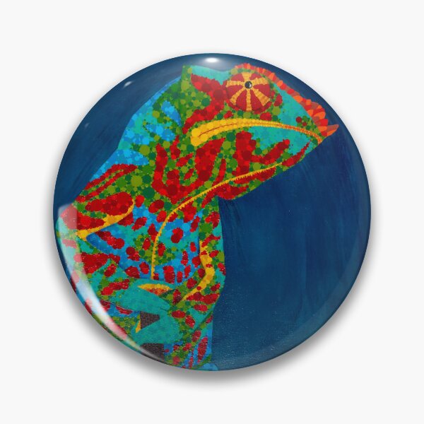 Item preview,  "Multicolored Chameleon: Portrait of Elegance" designed and sold by Pintarrajearte.