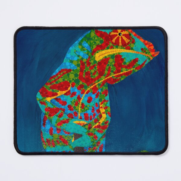 Item preview, "Multicolored Chameleon: Portrait of Elegance" designed and sold by Pintarrajearte.