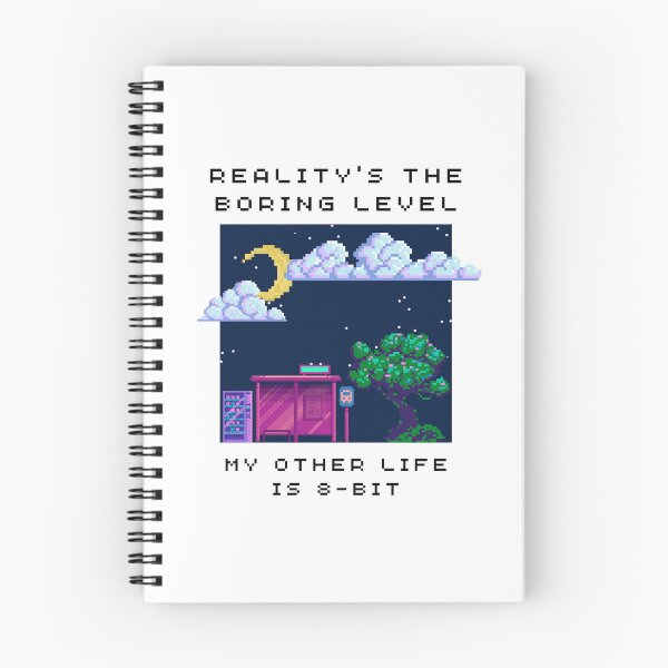 Aperçu de l'œuvre La réalité est le niveau ennuyeux. Mon autre vie est en 8 bits créée et vendue par Custom-Print.