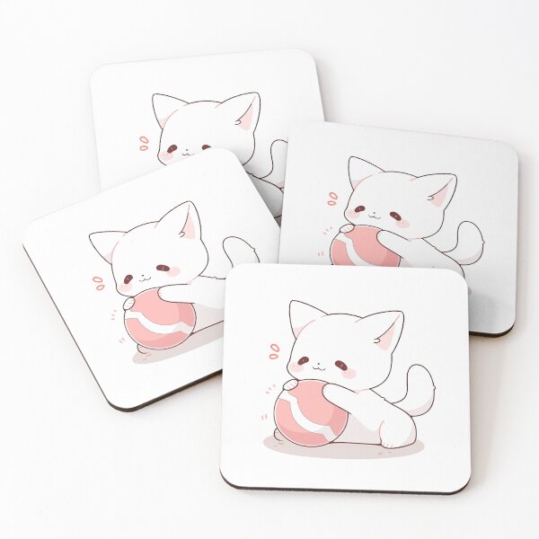 Item preview, Playful White Kitten Vector Design designed and sold by eyestetix.