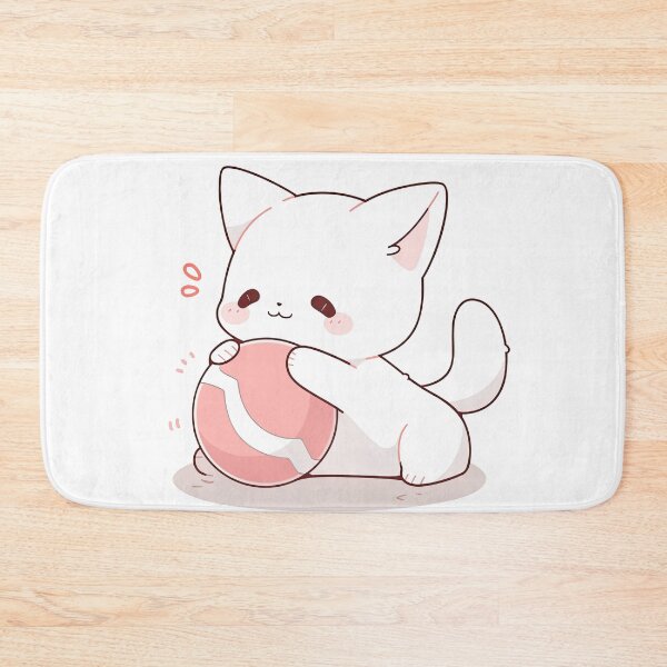 Item preview, Playful White Kitten Vector Design designed and sold by eyestetix.