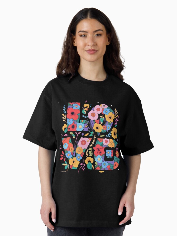 Thumbnail 1 of 7, Oversized T-Shirt, love designed and sold by zubiaqureshi.