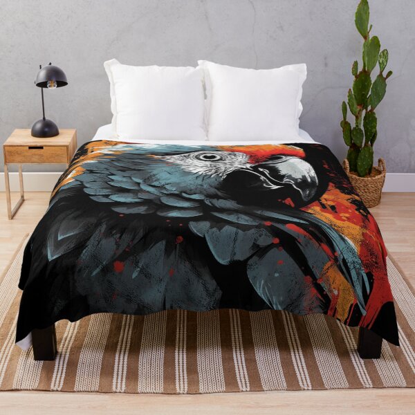 Item preview, Congo African Grey Parrot - Distressed Street Art Birds designed and sold by GVRDesign.