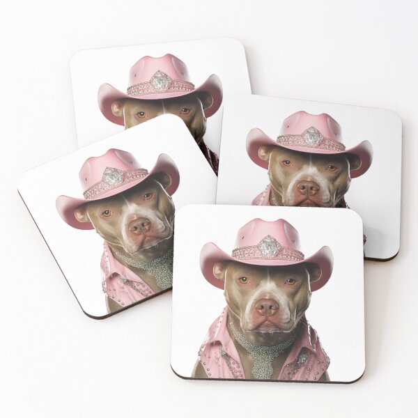 Item preview, Western Pink Pitbull designed and sold by poshprintlab.
