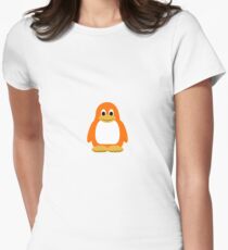 Orange Penguin Women's Fitted T-Shirt