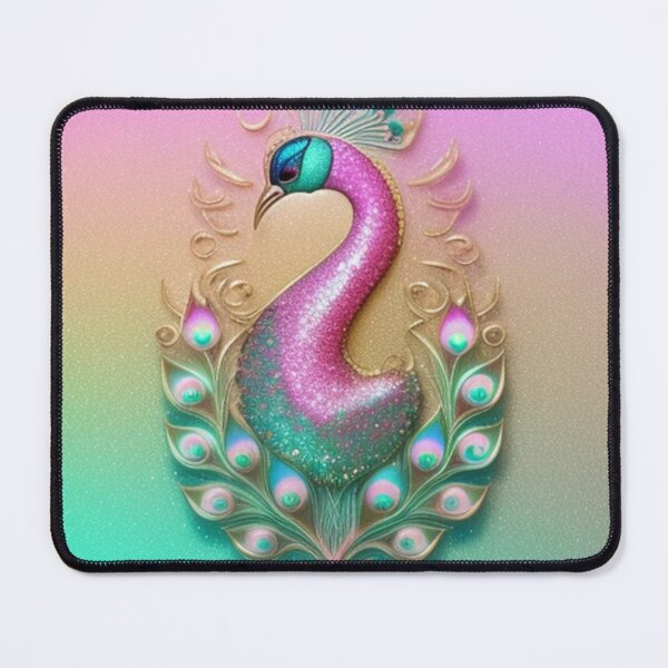 Item preview, Pink and green Peacock designed and sold by Roxburylane.