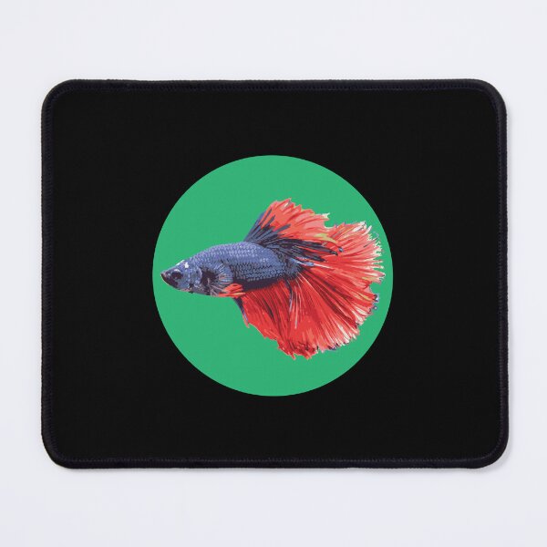 Item preview, Red/Blue Betta Illustration designed and sold by Corner-Distro.
