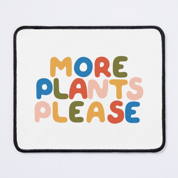 Item preview, More Plants Please Colorful Bubble Text designed and sold by elmma design.